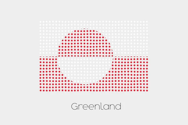 Flaga Ilustracja Grenlandii — Zdjęcie stockowe