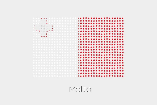 Una Bandiera Illustrazione Malta — Foto Stock