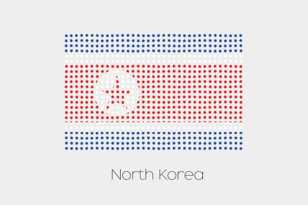 Una Ilustración Bandera Corea Del Norte — Foto de Stock