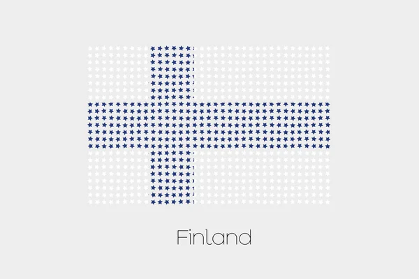 Μια Εικονογράφηση Σημαία Της Φινλανδίας — Φωτογραφία Αρχείου