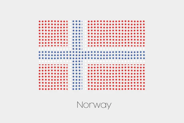 Uma Ilustração Bandeira Noruega — Fotografia de Stock