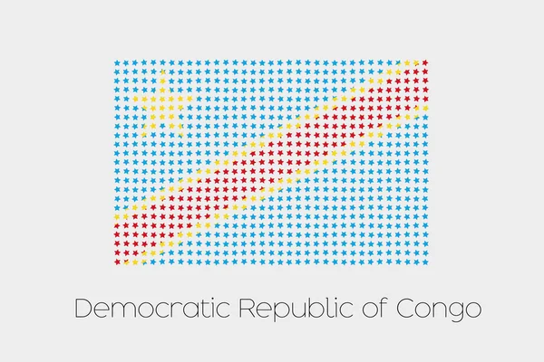 Flag Illustration Democratic Republic Congo — Stock Photo, Image