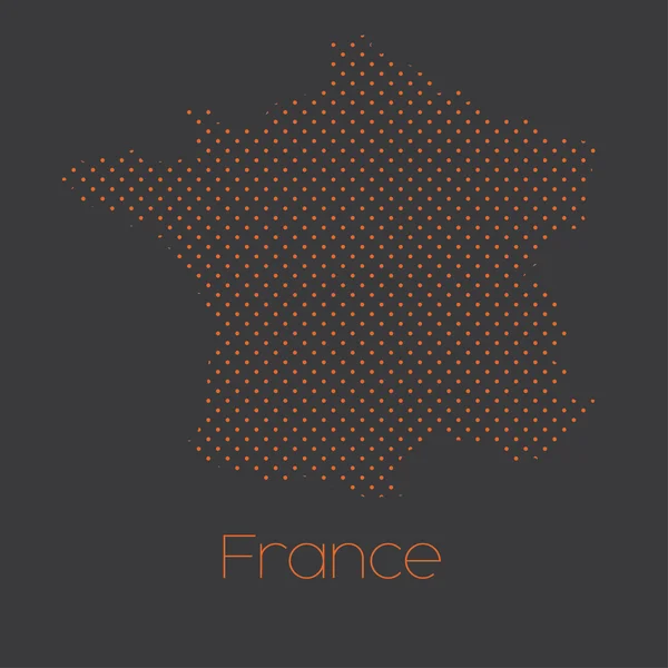 Kaart Van Het Land Van Frankrijk — Stockfoto