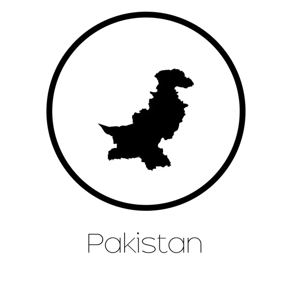 Kaart Van Het Land Van Pakistan — Stockfoto