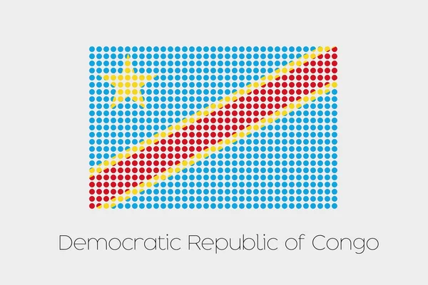 Bendera Ilustrasi Republik Demokratik Kongo — Stok Foto