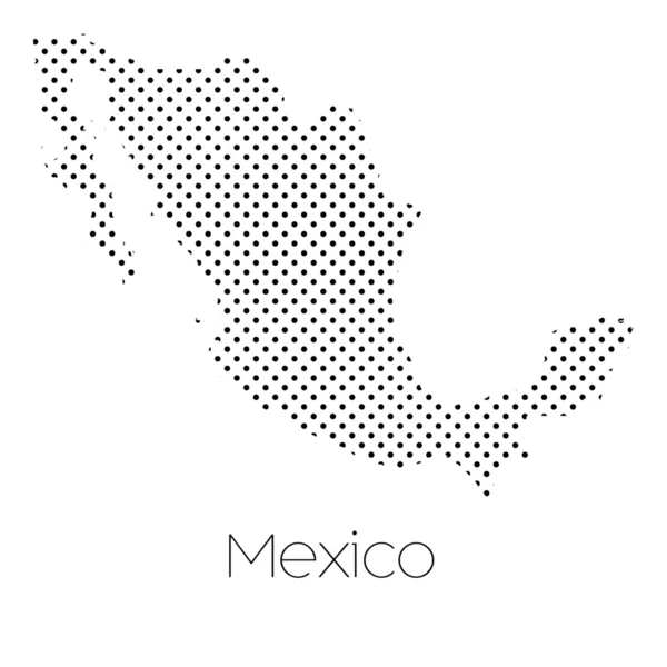 Mapa País México — Fotografia de Stock