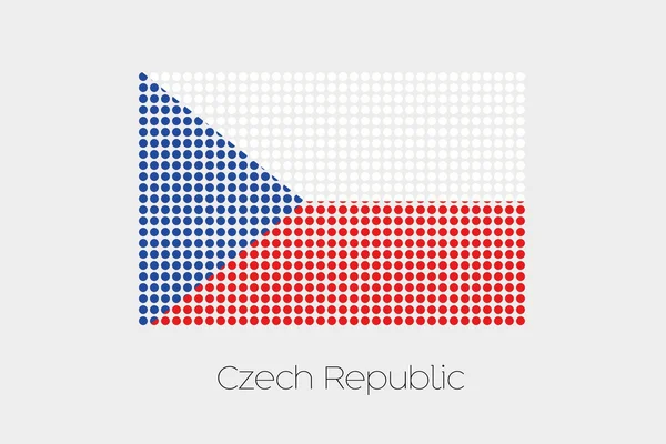 Een Illustratie Van Vlag Van Tsjechië — Stockfoto
