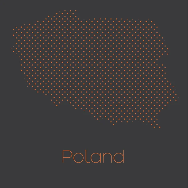Mapa Del País Polonia —  Fotos de Stock