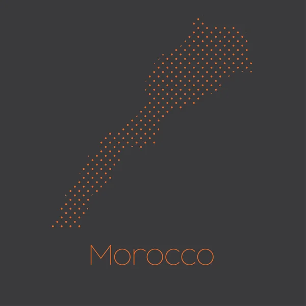 A Map of the country of Morocco