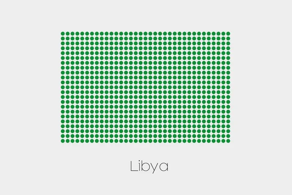 Una Bandiera Illustrazione Della Libia — Foto Stock