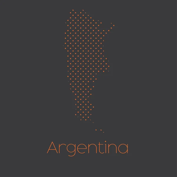 阿根廷国家的地图 — 图库照片