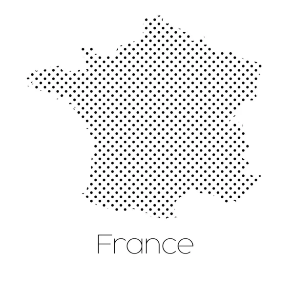 Una Mappa Del Paese Francia — Foto Stock