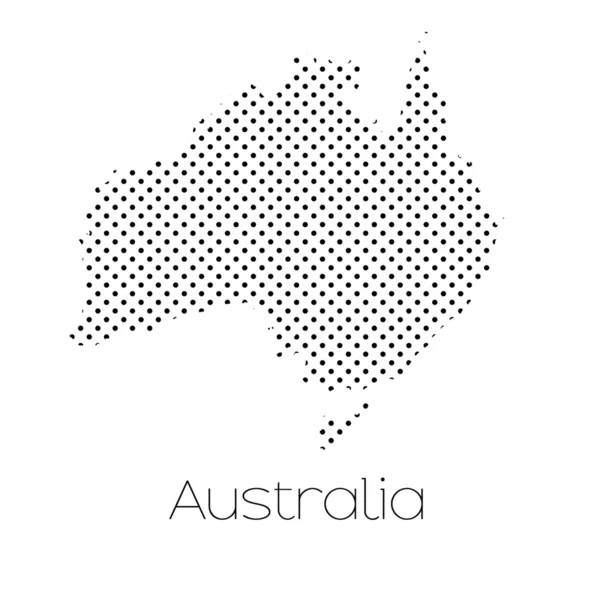A Map of the country of Australia