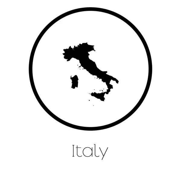 Eine Karte Des Landes Italien — Stockfoto