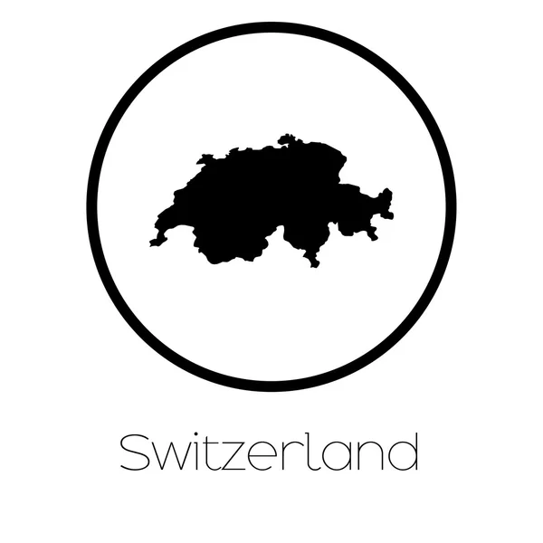 Una Mappa Del Paese Della Svizzera — Foto Stock