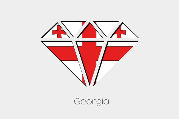Flag Illustration Diamond Georgia — Stock Photo, Image