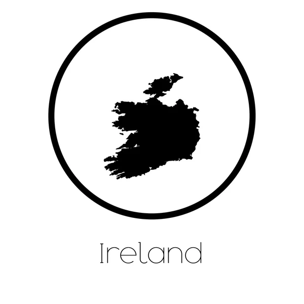 Mapa País Irlanda — Fotografia de Stock