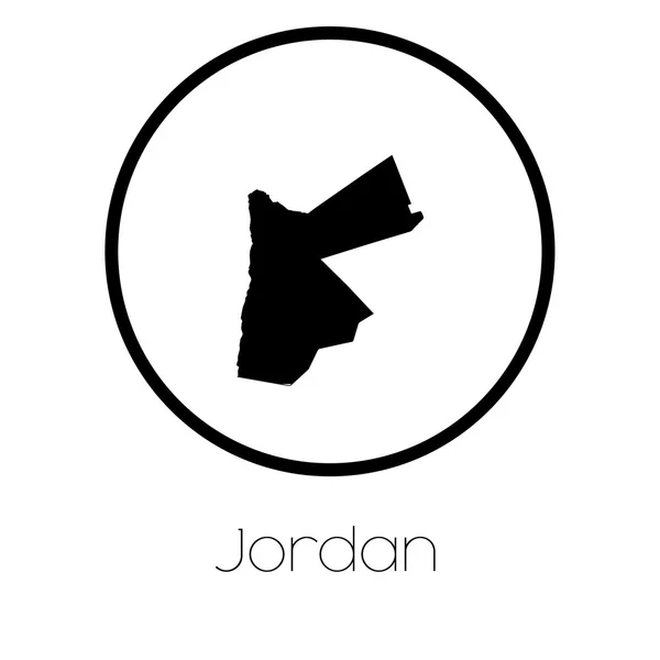 Une Carte Pays Jordanie — Photo