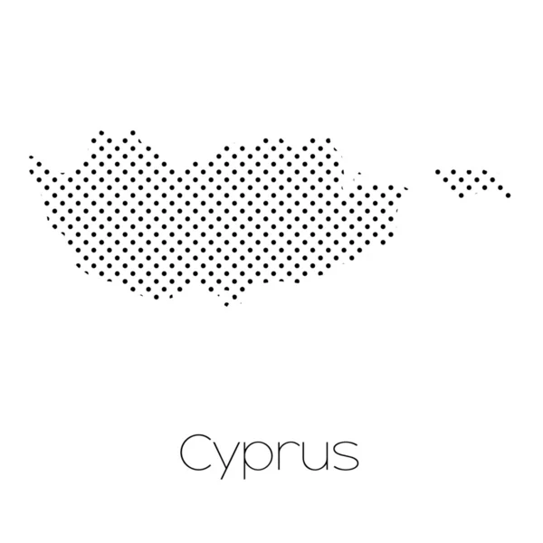 Kaart Van Het Land Van Cyprus — Stockfoto