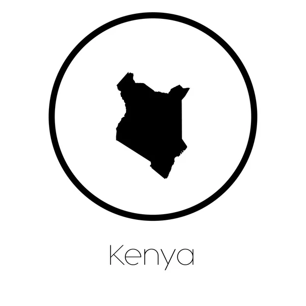 Kenya Ülke Haritası — Stok fotoğraf