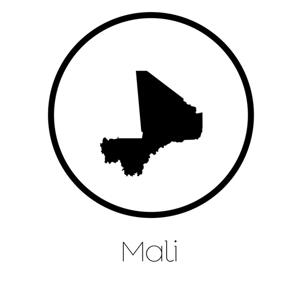 Una Mappa Del Paese Mali — Foto Stock