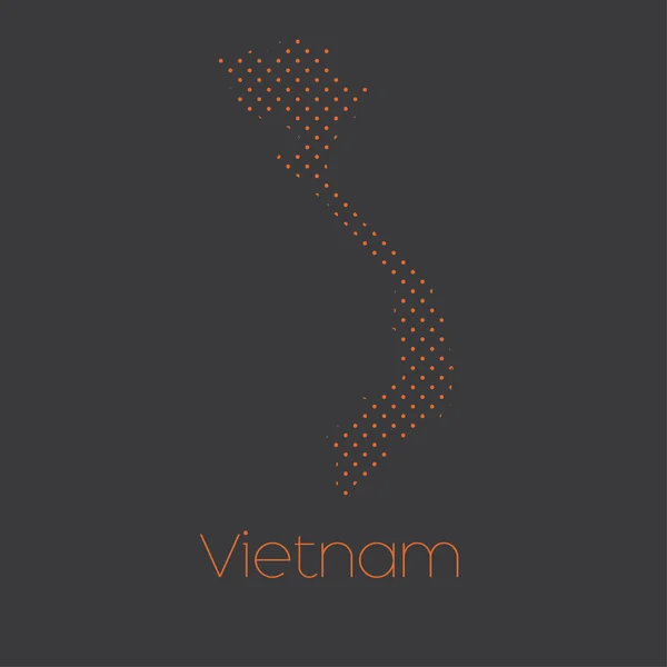 A Map of the country of Vietnam