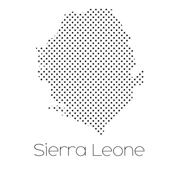 Mapie Kraju Sierra Leone — Zdjęcie stockowe