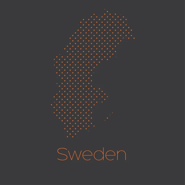 Térképen Ország Svédország — Stock Fotó