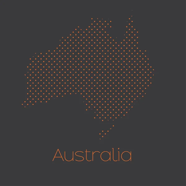 Mapa Del País Australia — Foto de Stock