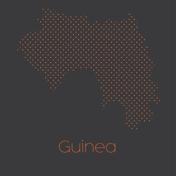 Gine ülkesinin haritası.
