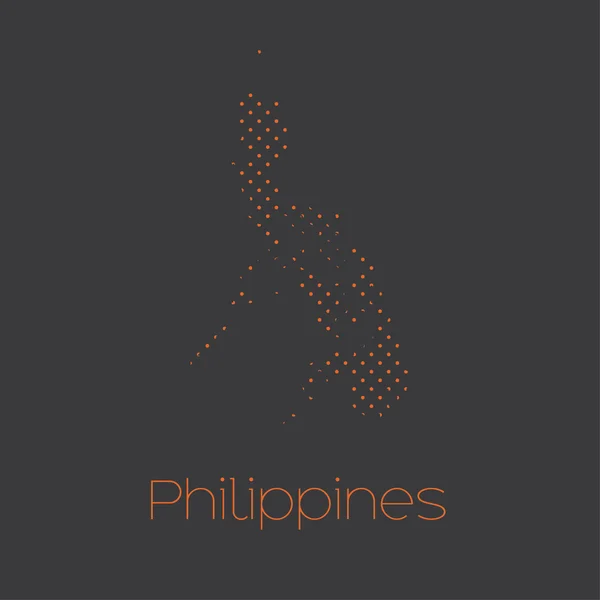 Une Carte Pays Des Philippines — Photo