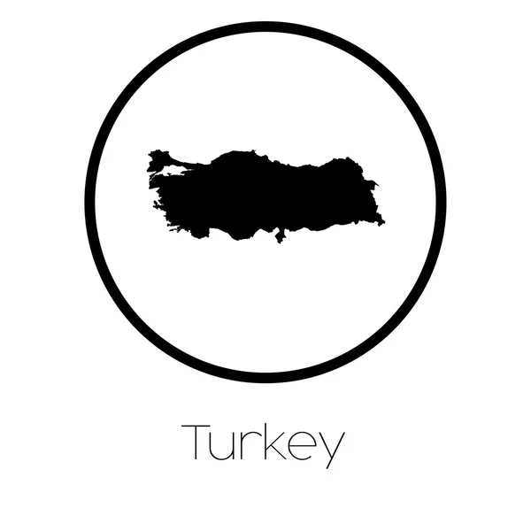 Una Mappa Del Paese Della Turchia — Foto Stock