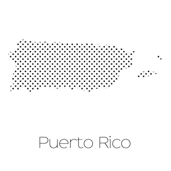 Mapa País Porto Rico — Fotografia de Stock