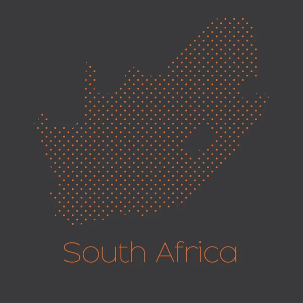 Una Mappa Del Paese Del Sud Africa — Foto Stock