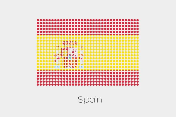 Una Bandiera Illustrazione Della Spagna — Foto Stock