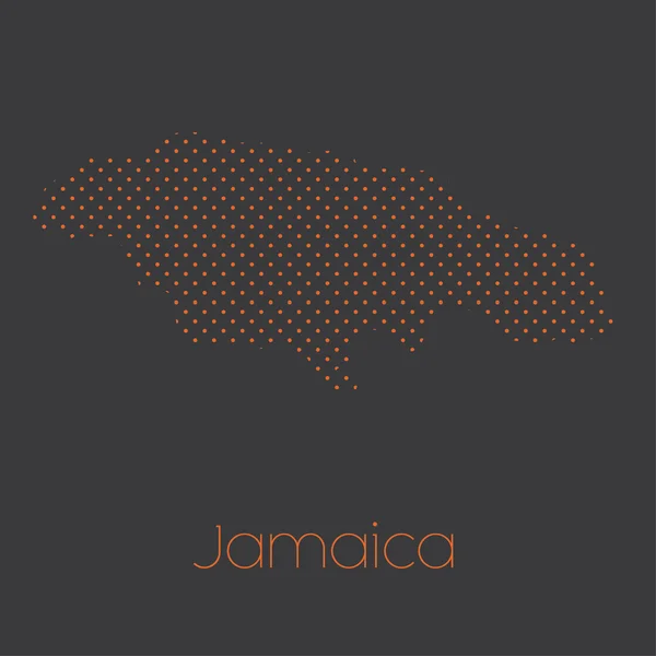 Kaart Van Het Land Van Jamaica — Stockfoto