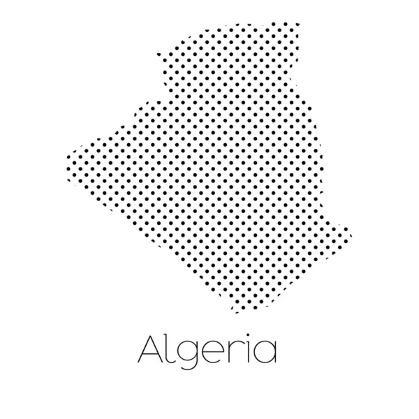 Χάρτη Της Χώρας Της Αλγερίας — Φωτογραφία Αρχείου