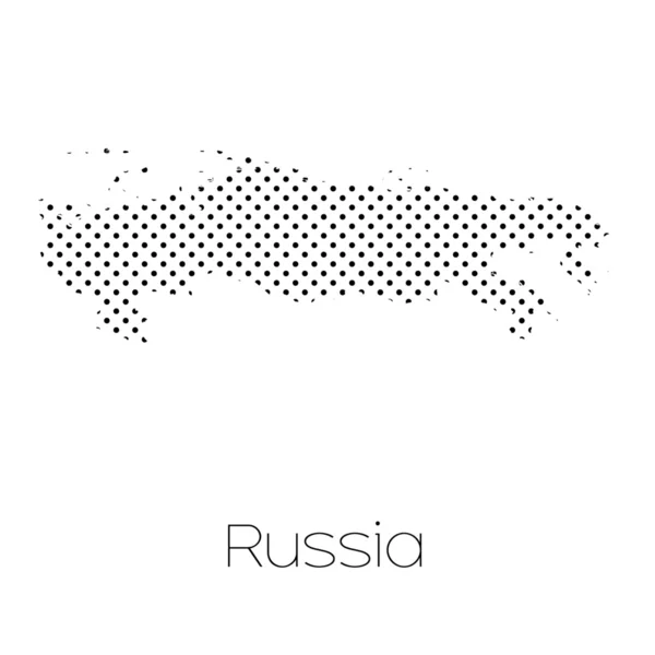 Kaart Van Het Land Van Rusland — Stockfoto