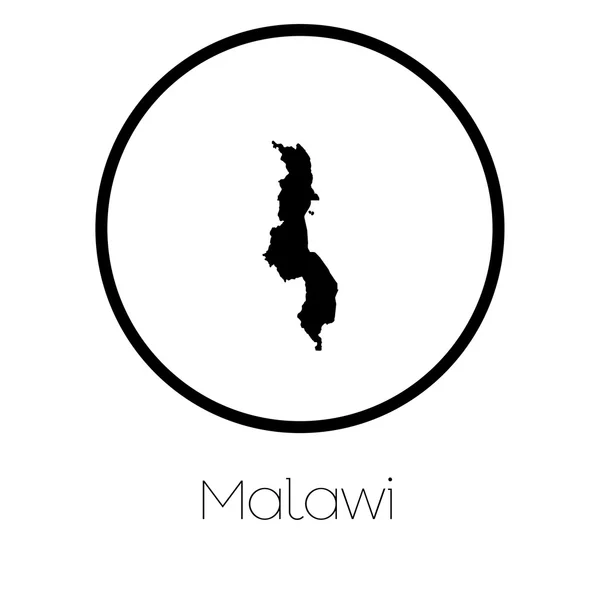 Mapa País Malawi — Fotografia de Stock