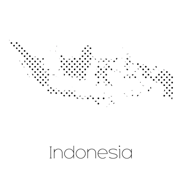 Eine Karte Des Landes Indonesien — Stockfoto
