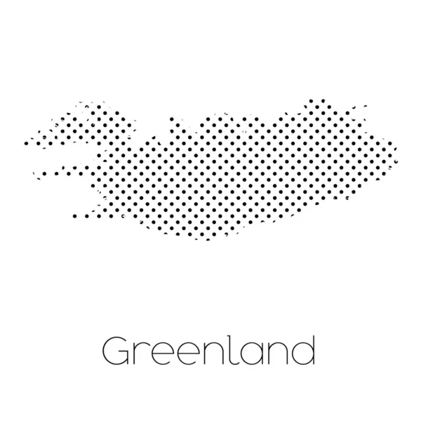 Χάρτη Της Χώρας Της Γροιλανδίας — Φωτογραφία Αρχείου