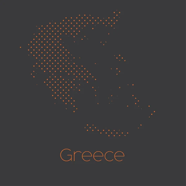 希腊国家的地图 — 图库照片