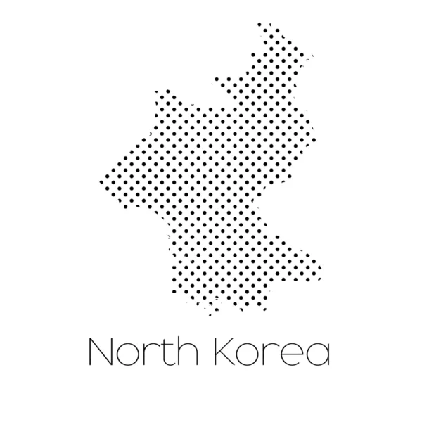 Mapa Del País Corea Del Norte —  Fotos de Stock