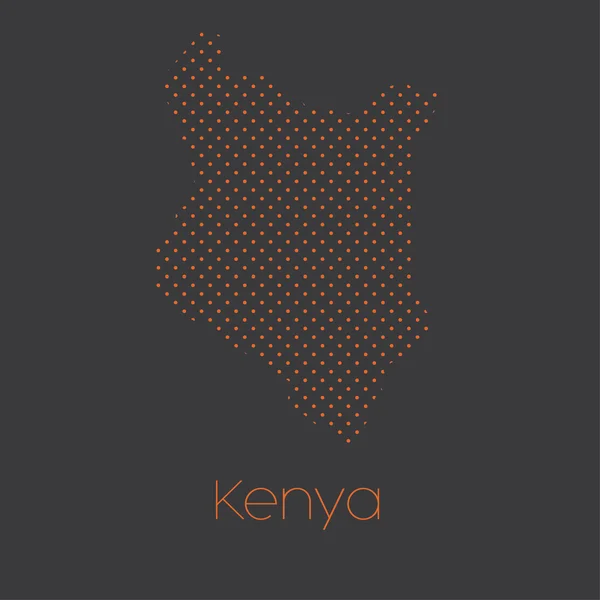 Una Mappa Del Paese Del Kenya — Foto Stock