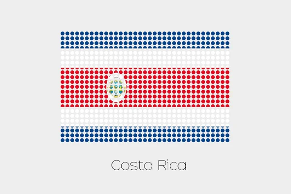 Illustration Drapeau Costa Rica — Photo