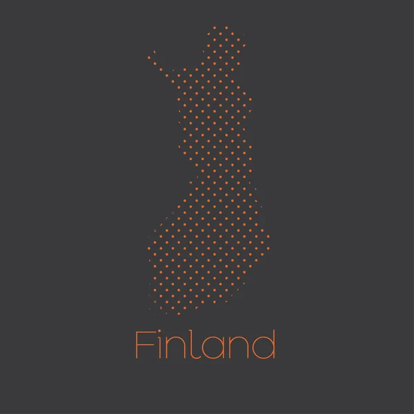Mapa Země Finska — Stock fotografie