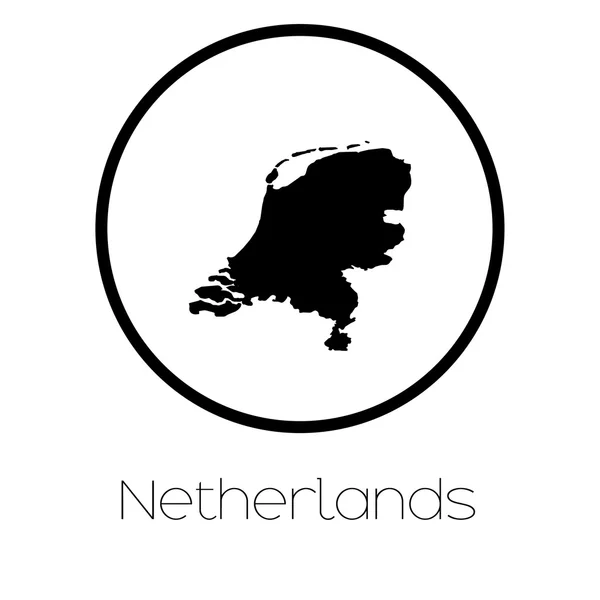 Mapa País Holanda — Fotografia de Stock