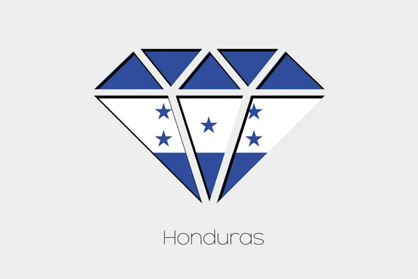 Flag Illustration Diamond Honduras — Stock Photo, Image