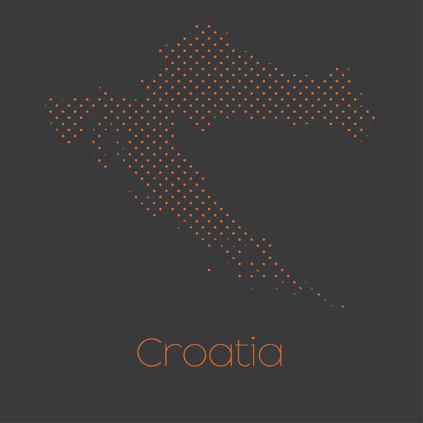 A Map of the country of Croatia