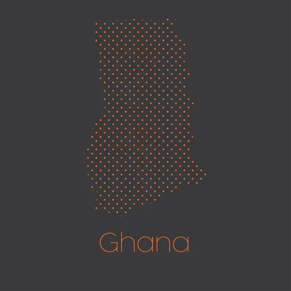 Mapa Země Ghana — Stock fotografie